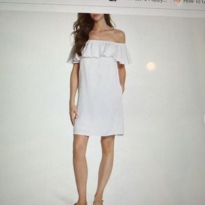 Tommy Bahama Dyed Linen Off-the-Shoulder Swim Cover Up Dress